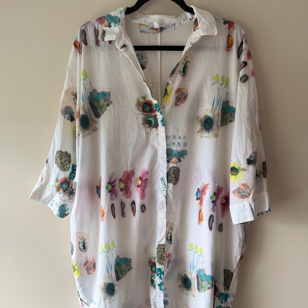 & Other Stories Oversized Short Sleeve Shirt Dress